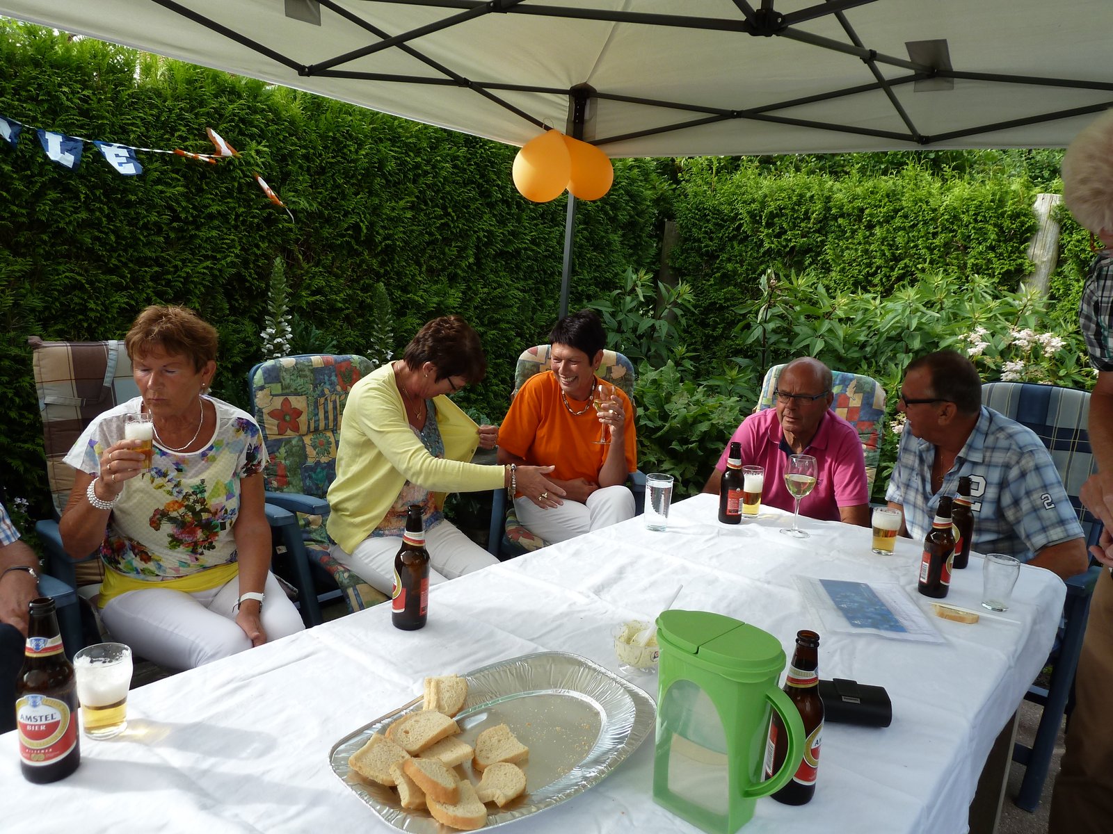 2014 BBQ met Nel Knijn, Loes Pronk Tiny Dekker, Nic Munster, Kees Smit