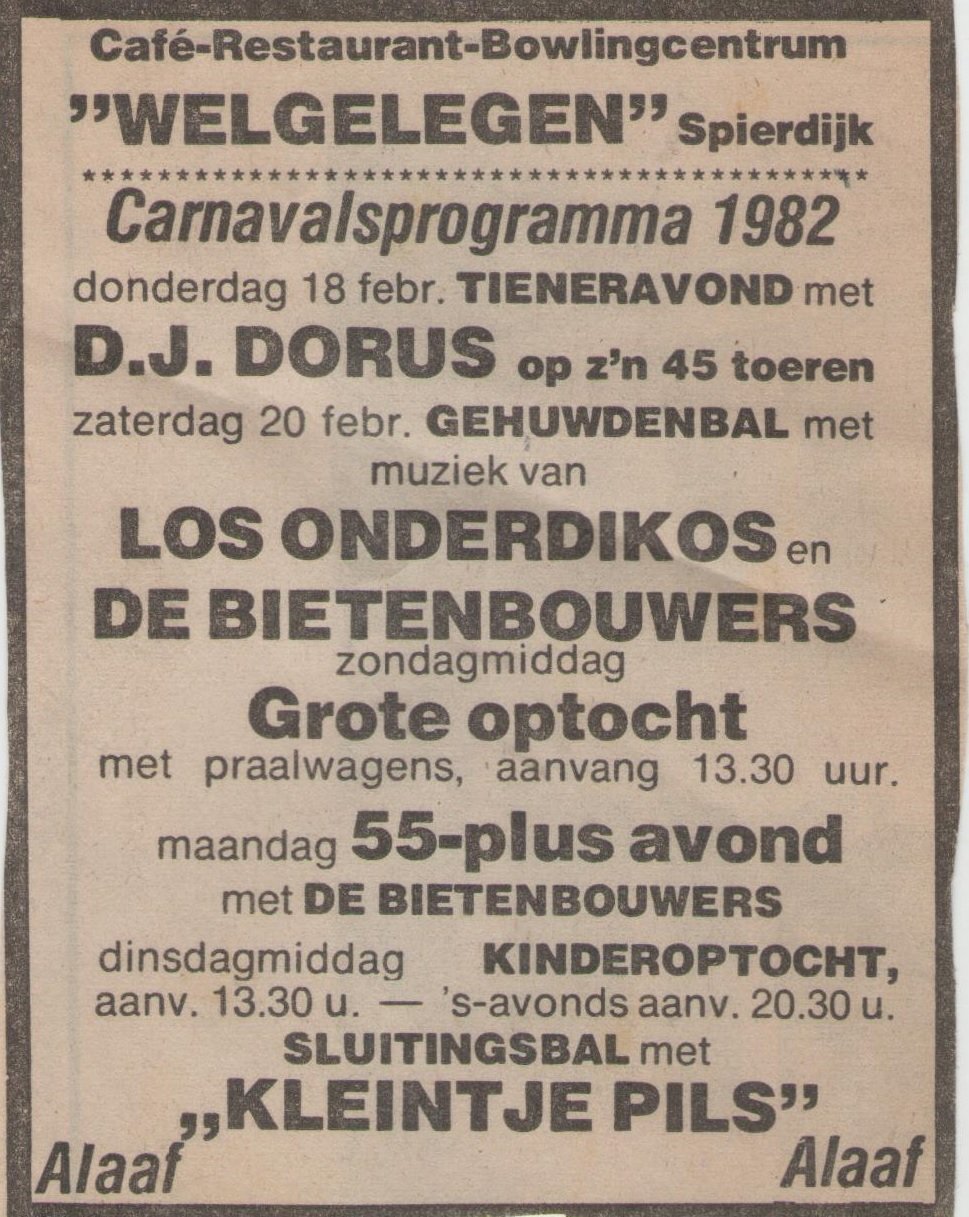 carnaval 82 krantenartikel