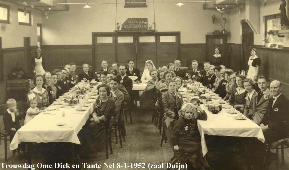 1952 trouwdag Ome Dick en Tante Nel