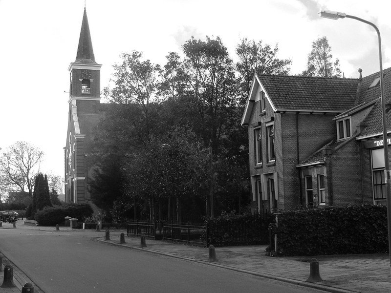 Kerk en school, straatgezicht
