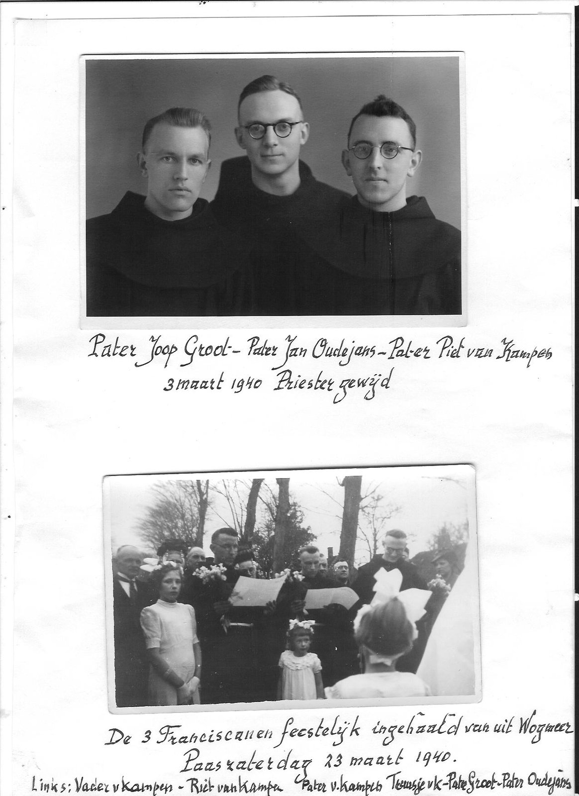 Pater Groot, Oudejans en v Kampen 1940
