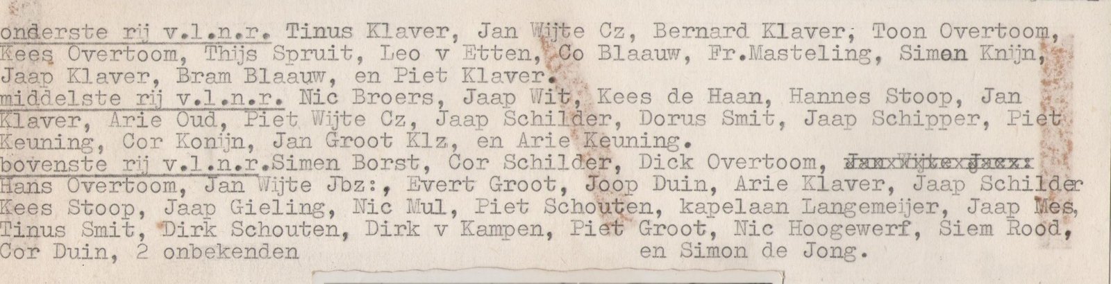 Namen bij uitje met Onze Gezellen