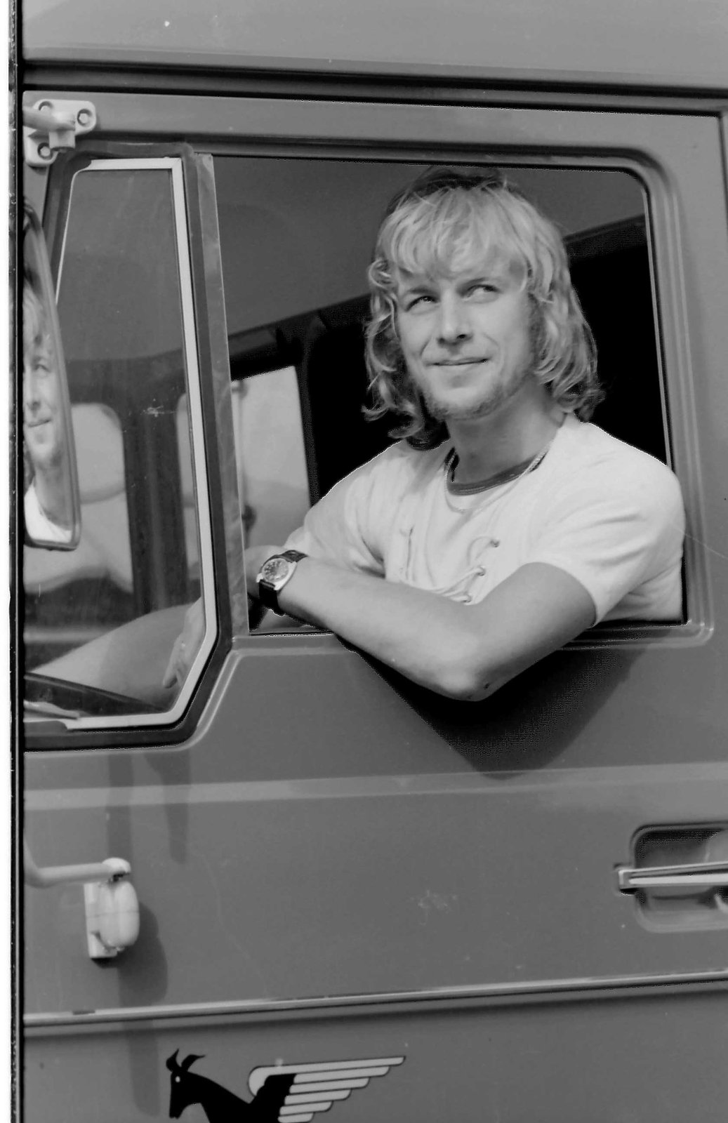 Willem Schilder in vrachtwagen